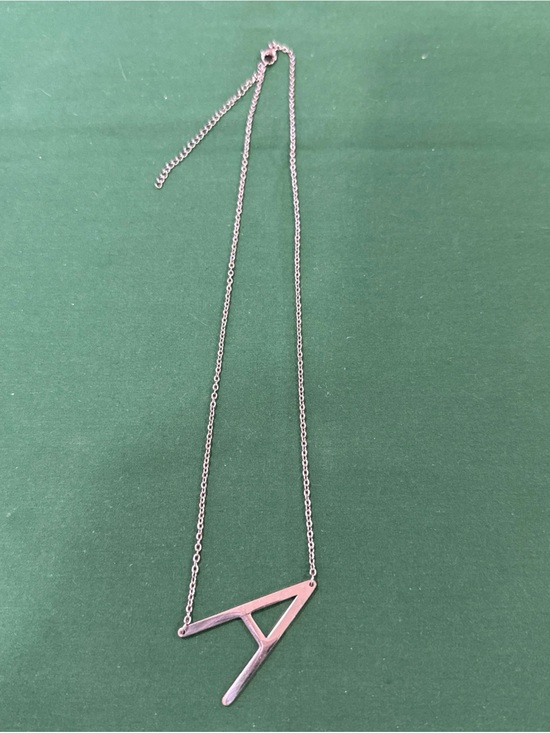 None Jewelry - SilverTone Initial “A” Necklace 80F